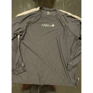 ONeill Mens Long Sleeve Rash Guard Sun Shirt XL Dark Gray Beach Surf